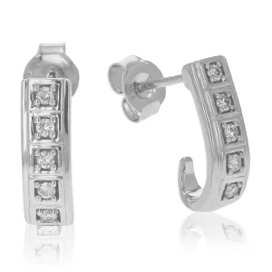 1/5 cttw Lab Grown Diamond Round Dangle Earring Sterling Silver