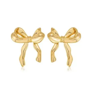 18K Filled Bow Earring