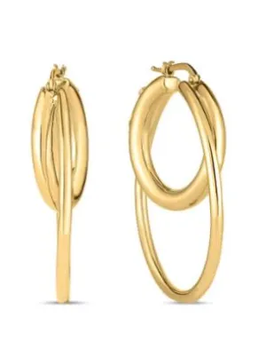 18k Gold Double Hoop Earrings -6740655AYER0