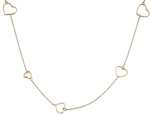 18K necklace with hearts in different sizes