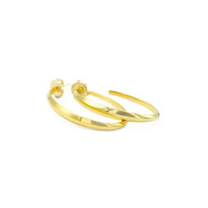 18k Oval Hoops