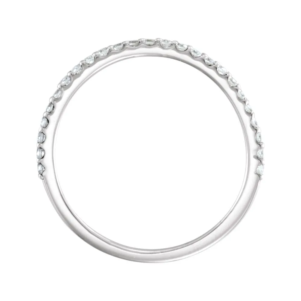 18k White Gold 1/4 CTW Diamond Band, Size 7