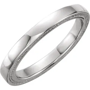 18K White Matching Band Size 5.5
