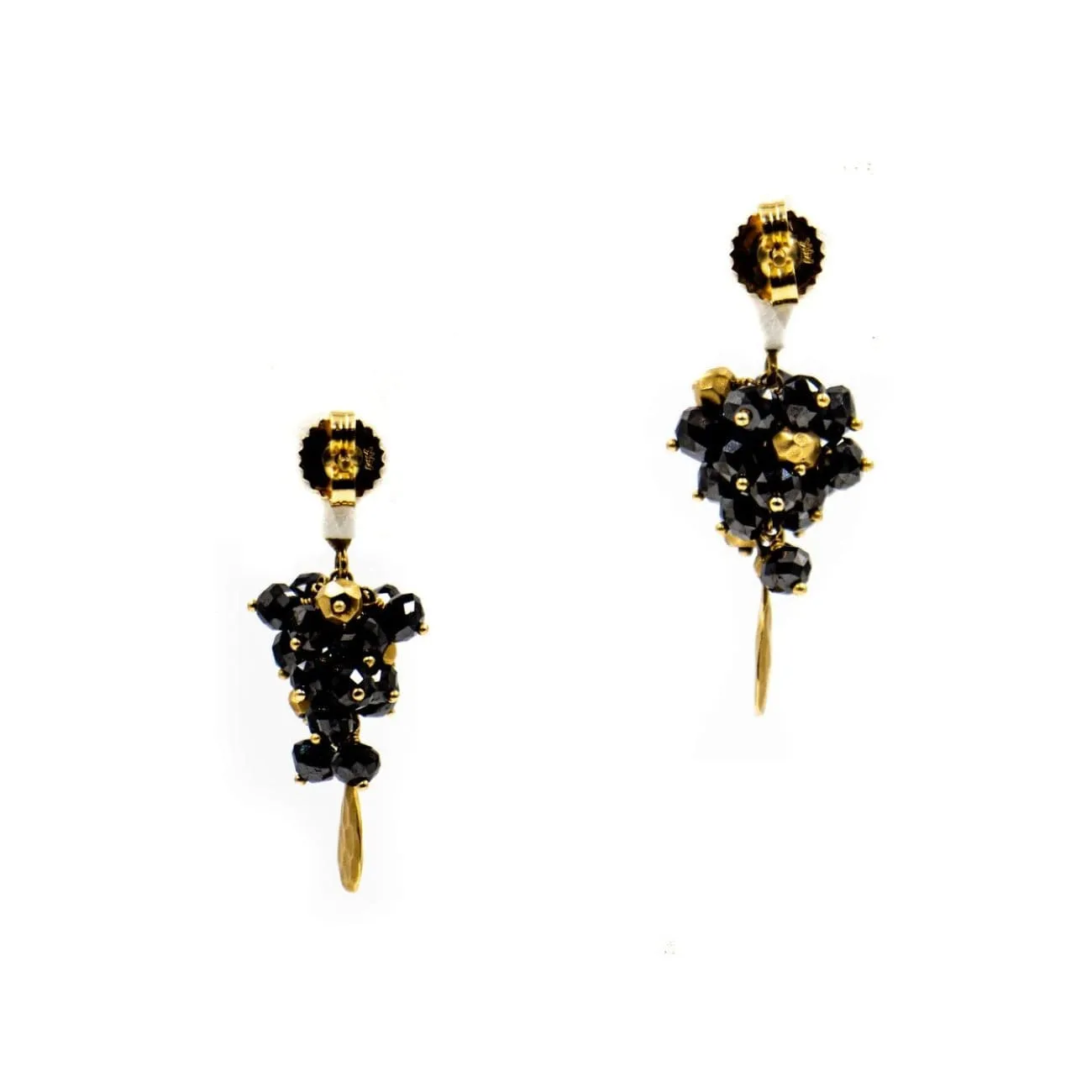 18k Yellow Gold Smoky Quartz Earrings