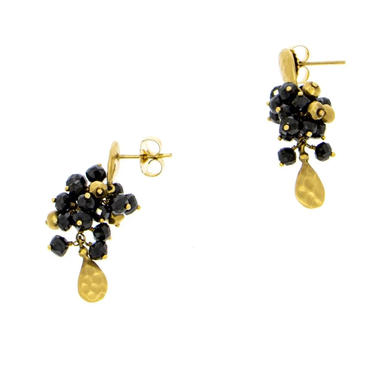 18k Yellow Gold Smoky Quartz Earrings