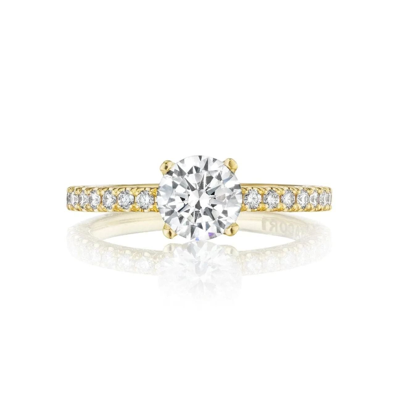 18kt yellow gold petite crescent