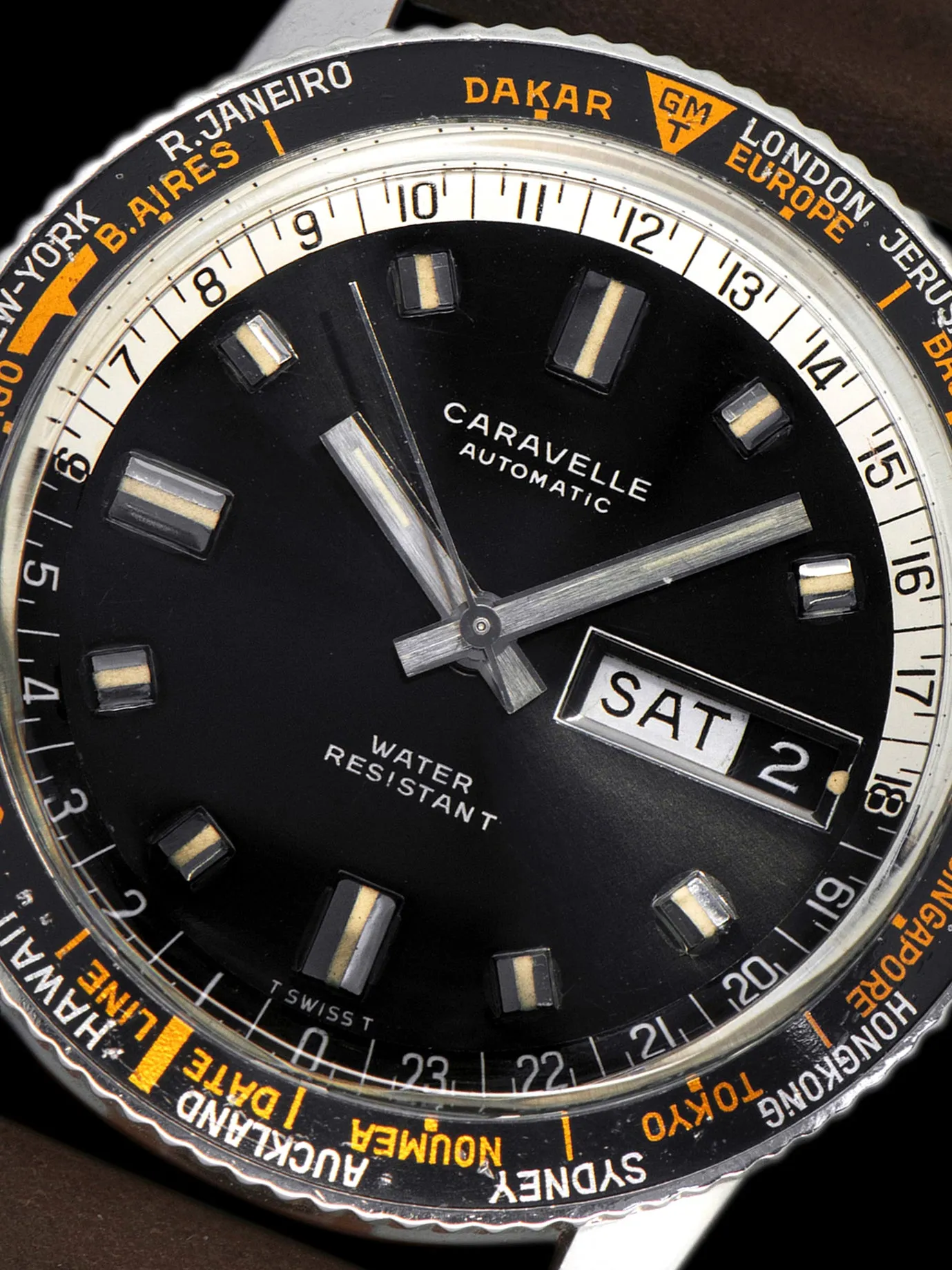 1969 Bulova Caravelle Worldtimer (Ref. 753) Black Dial