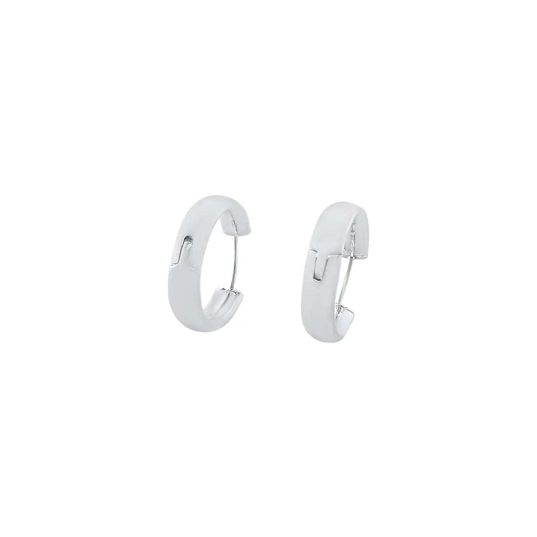 20mm Sterling Silver Round Huggie Hoop Earrings
