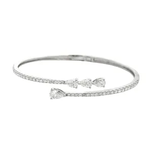 2.13ct 18k White Gold Diamond Bangle
