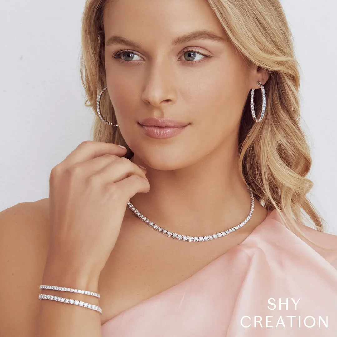4.39CT DIAMOND TENNIS CHOKER NECKLACE