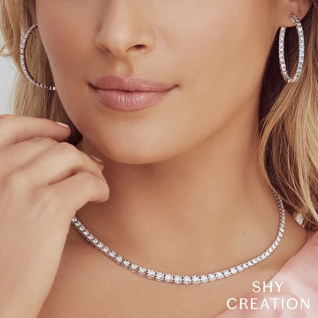 4.39CT DIAMOND TENNIS CHOKER NECKLACE