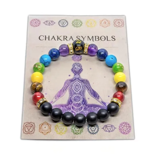 7 Chakra Bracelet With Card