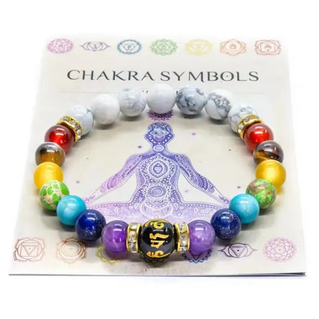 7 Chakra Bracelet With Card