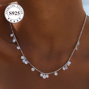 925 Hypoallergenic Dazzling Necklace Light Temperament Mother's Gift