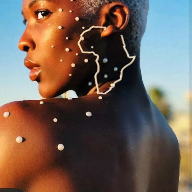 9cm Africa hoop earring