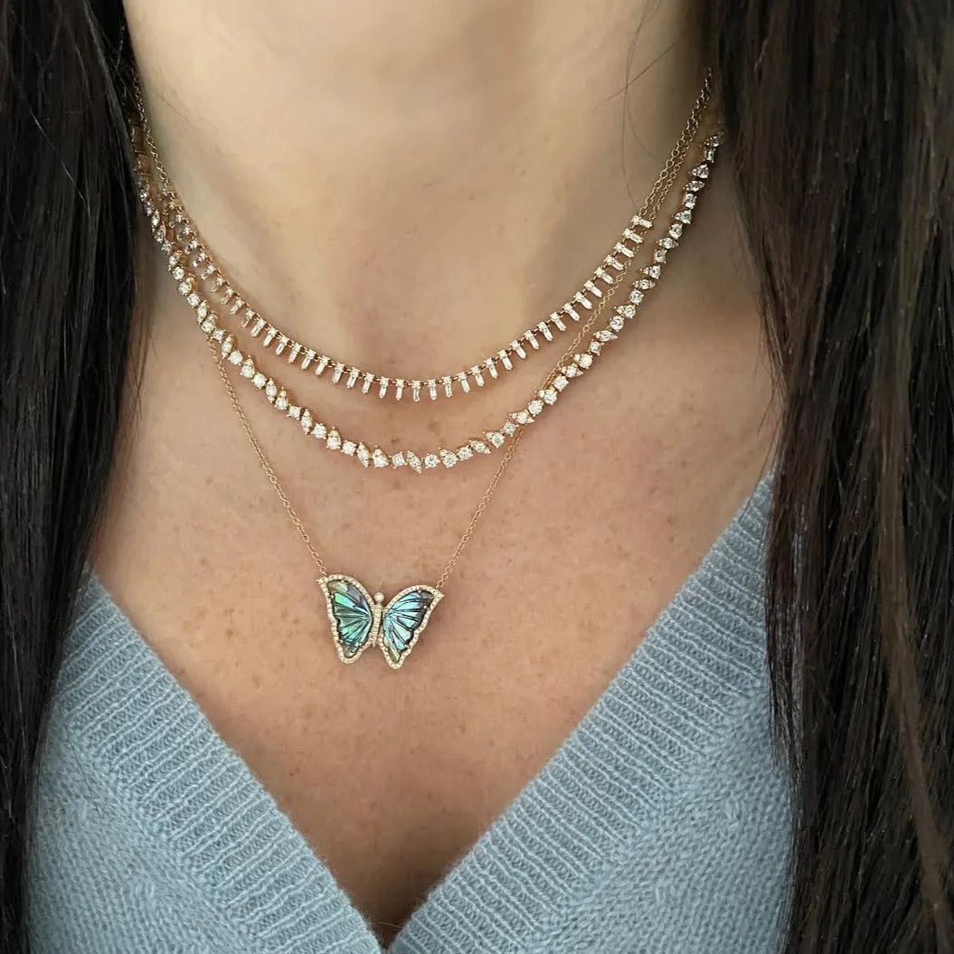 Abalone Butterfly Necklace
