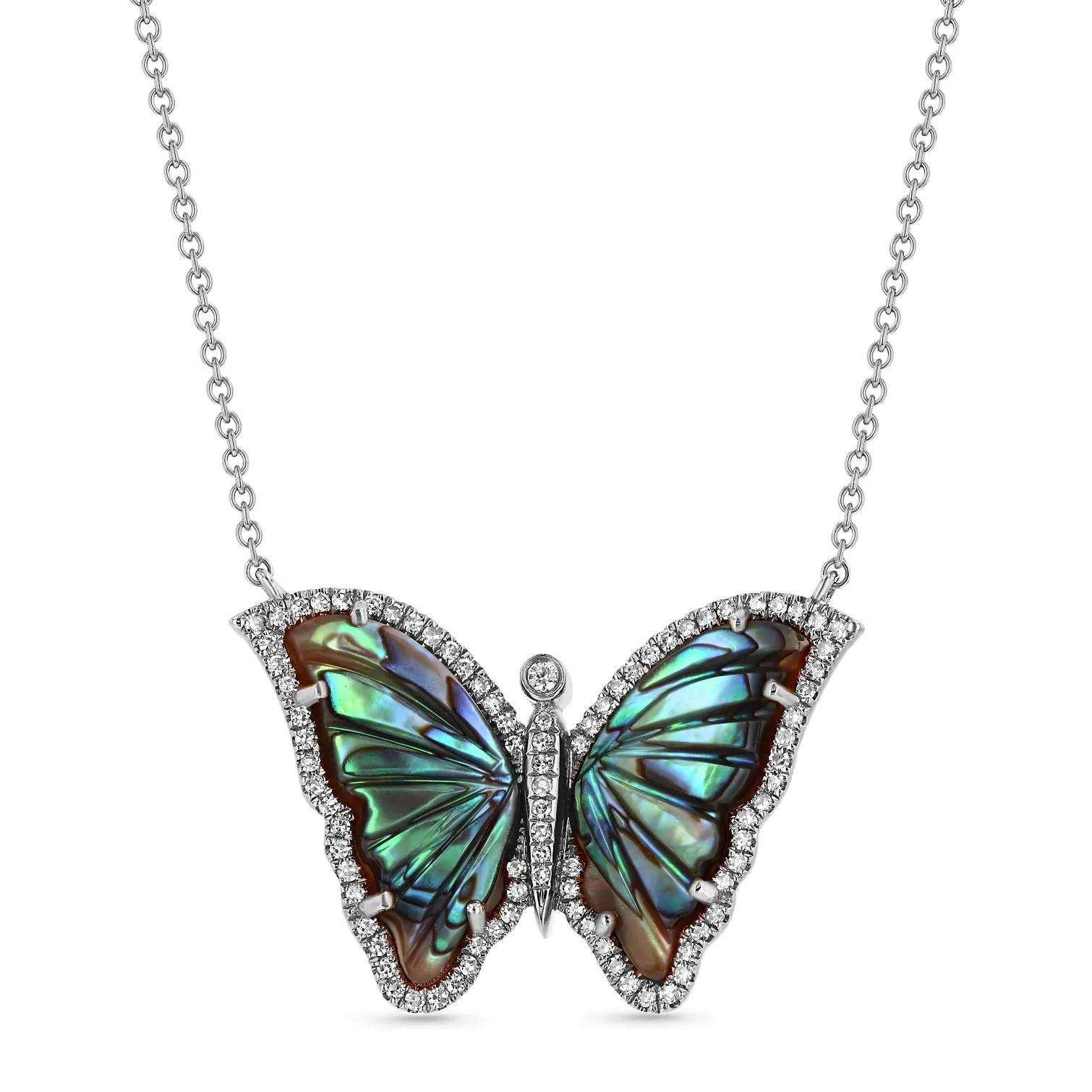 Abalone Butterfly Necklace