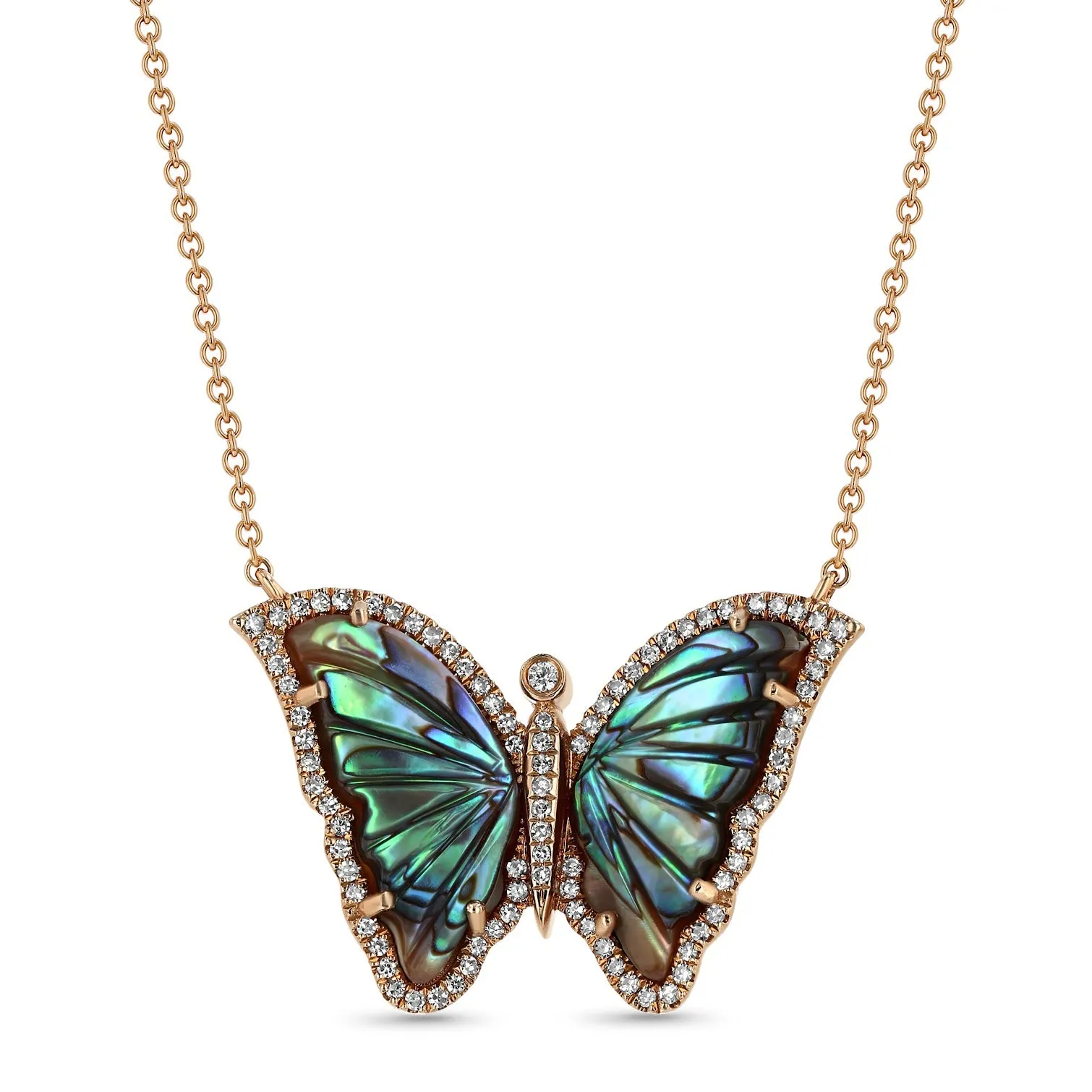 Abalone Butterfly Necklace