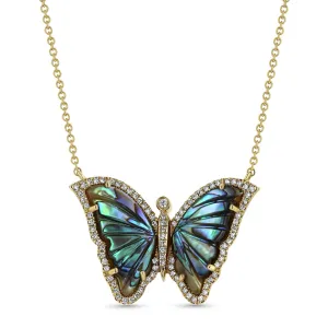 Abalone Butterfly Necklace