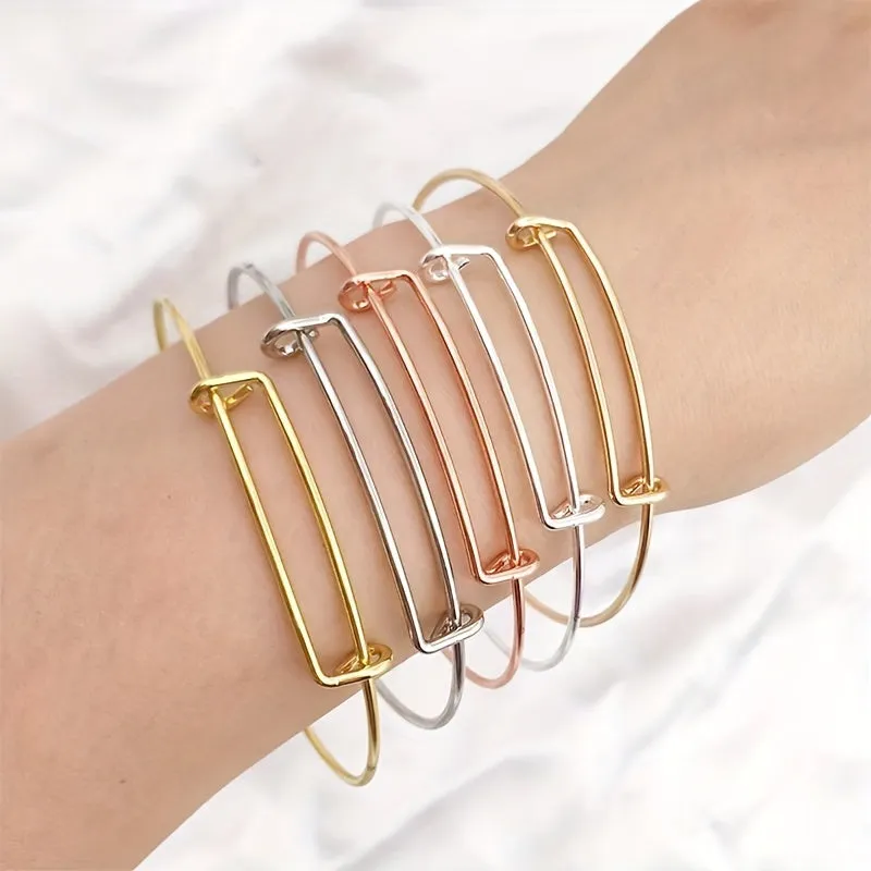 Adjustable Plain Bangle Bracelet Slidable Bracelets