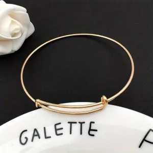 Adjustable Plain Bangle Bracelet Slidable Bracelets