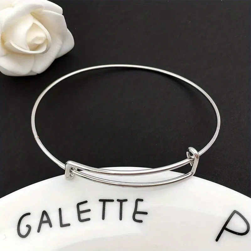 Adjustable Plain Bangle Bracelet Slidable Bracelets