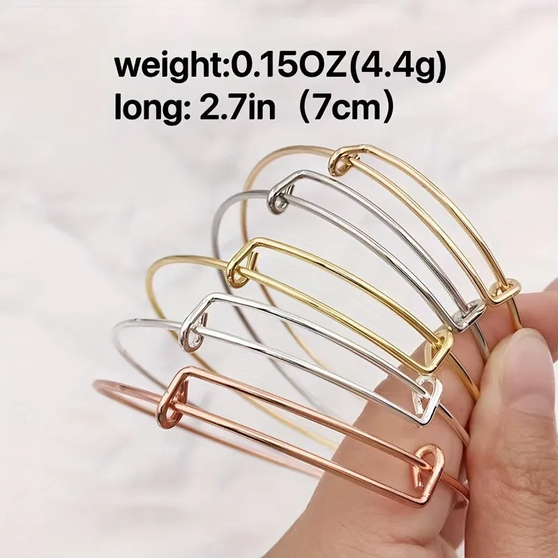 Adjustable Plain Bangle Bracelet Slidable Bracelets