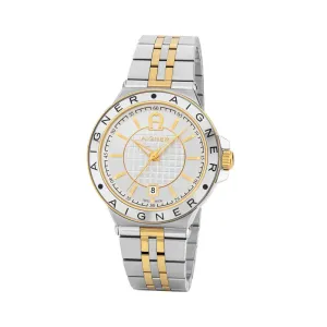 Aigner Tries Men's Watch Stainless Steel / Gold Plated Case With Silver Dial