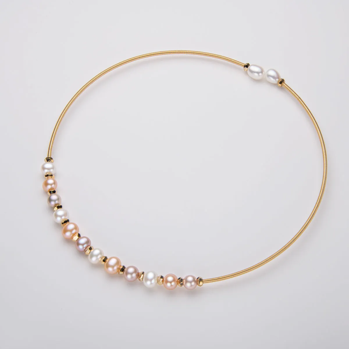 Ainuoshi 14K Gold Filled Natural Freshwater Pearl Choker Necklace