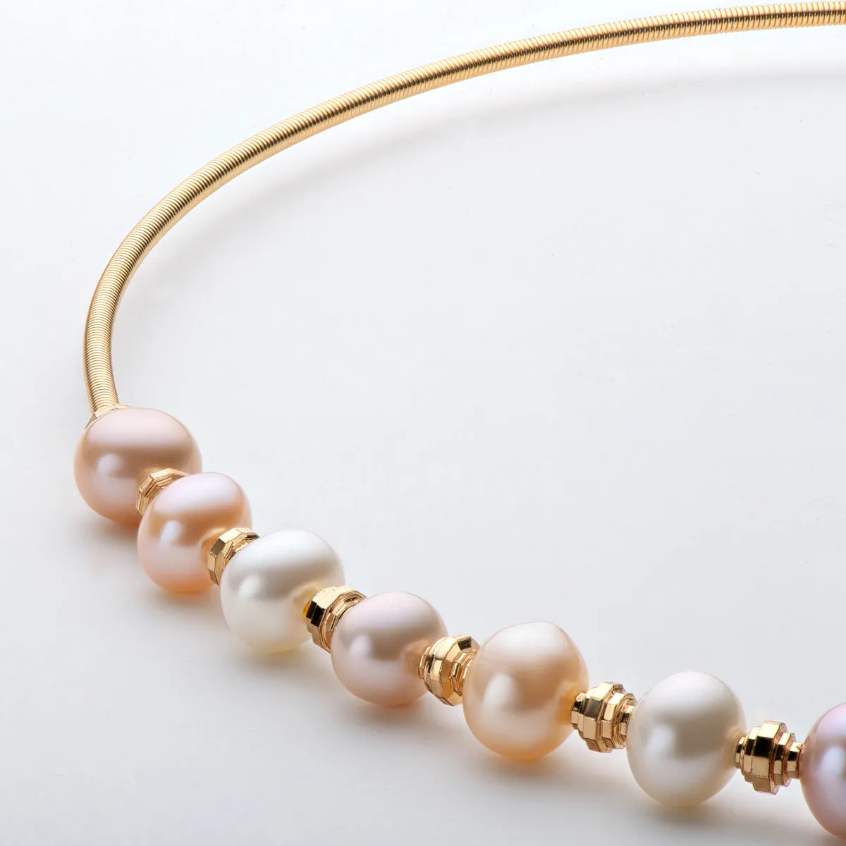 Ainuoshi 14K Gold Filled Natural Freshwater Pearl Choker Necklace