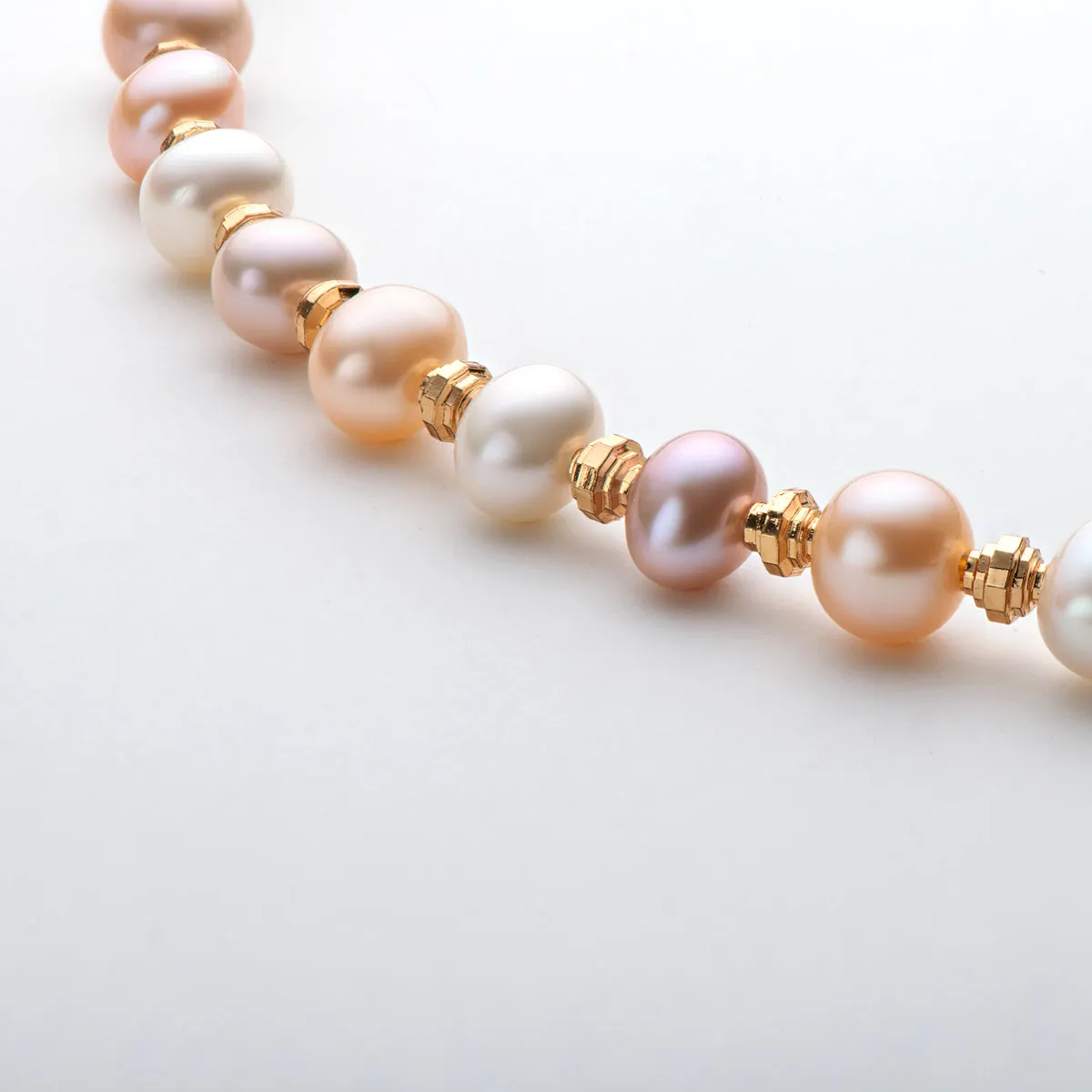 Ainuoshi 14K Gold Filled Natural Freshwater Pearl Choker Necklace