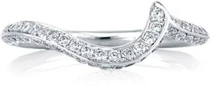 A.Jaffe Contoured Diamond Wedding Band