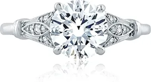 A.Jaffe Pave Diamond Engagement Ring