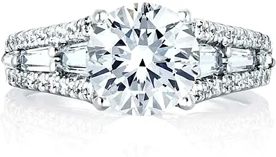 A.Jaffe Triple Row Diamond Engagement Ring