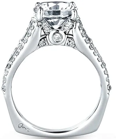 A.Jaffe Triple Row Diamond Engagement Ring
