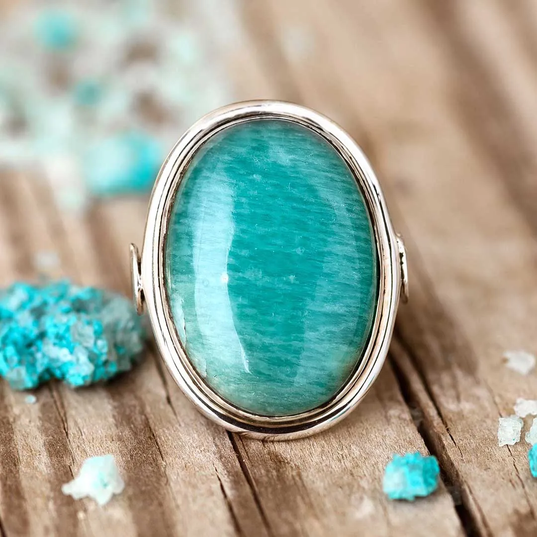 Amazonite Ring Sterling Silver