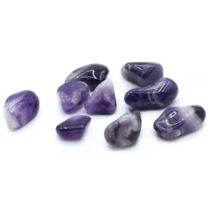 Amethyst Banded Tumbled Stones - Crystals Gemstones