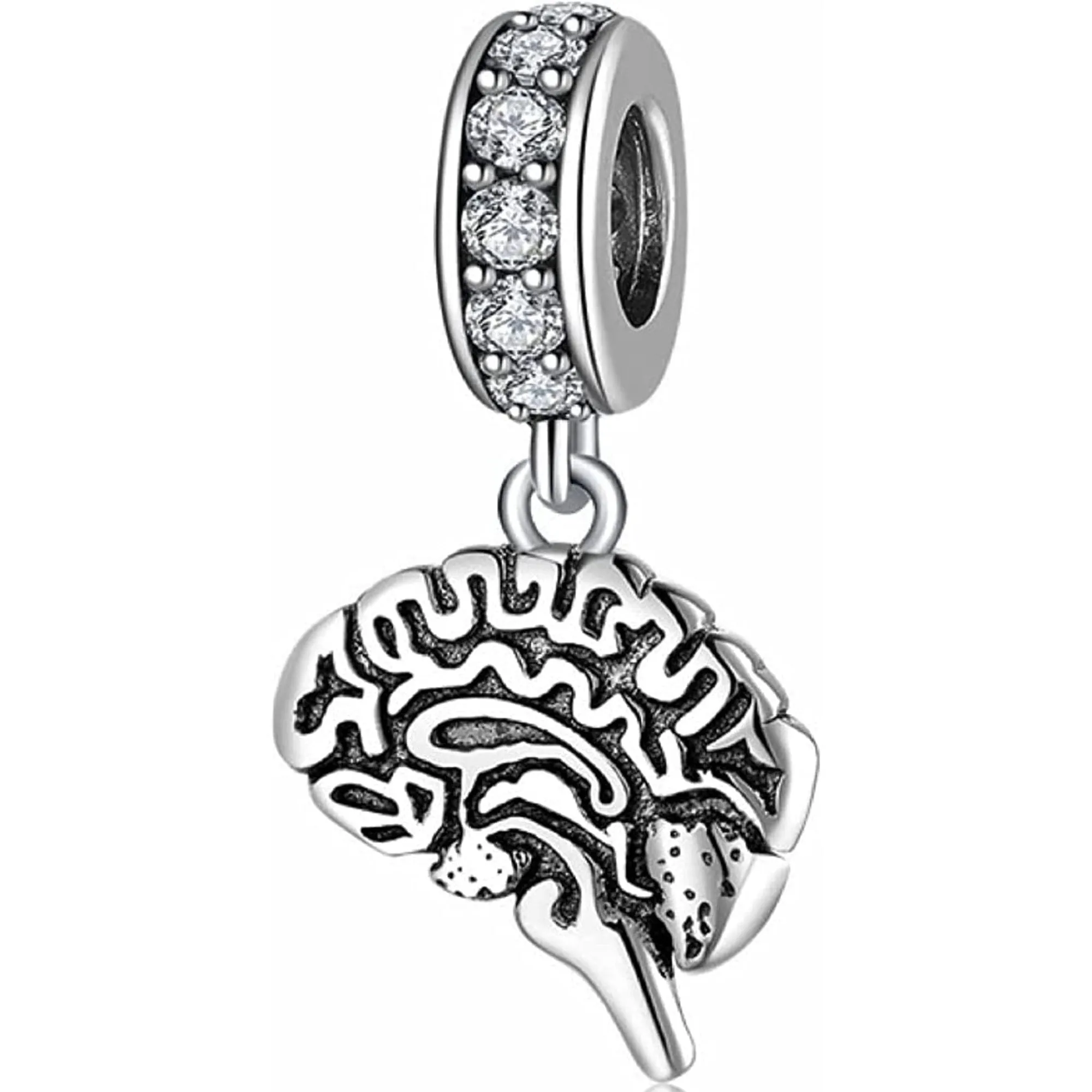 Anatomical Brain Dangle Pendant Charm