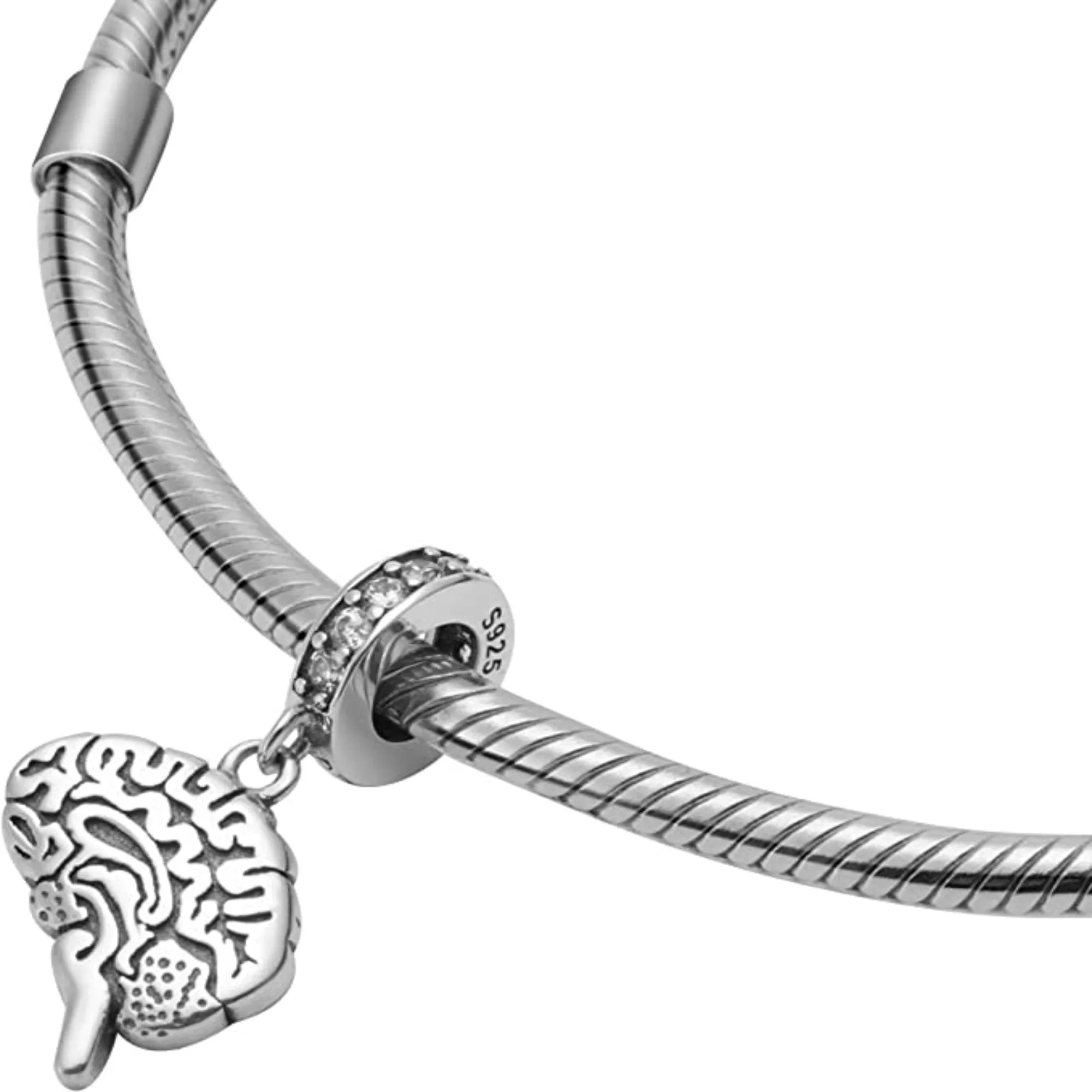 Anatomical Brain Dangle Pendant Charm
