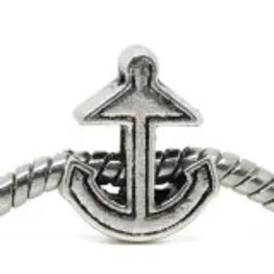 Anchor Charm Bead Spacer for European Snake chain Charm Bracelet