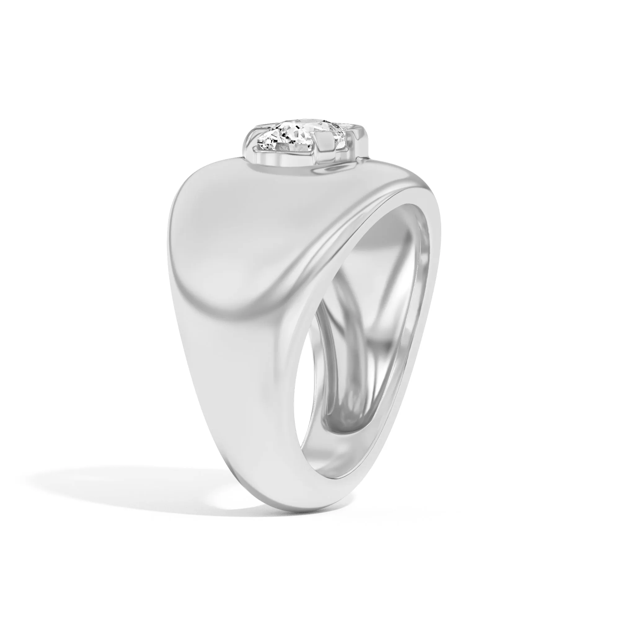 Ando Cushion Negative Space Bombe Ring