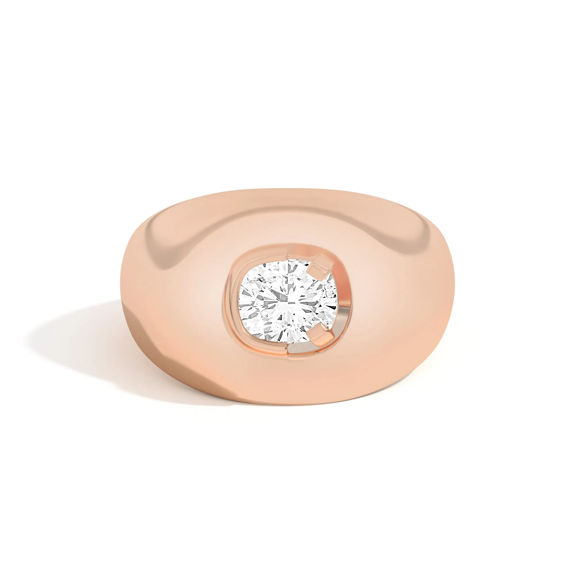 Ando Cushion Negative Space Bombe Ring