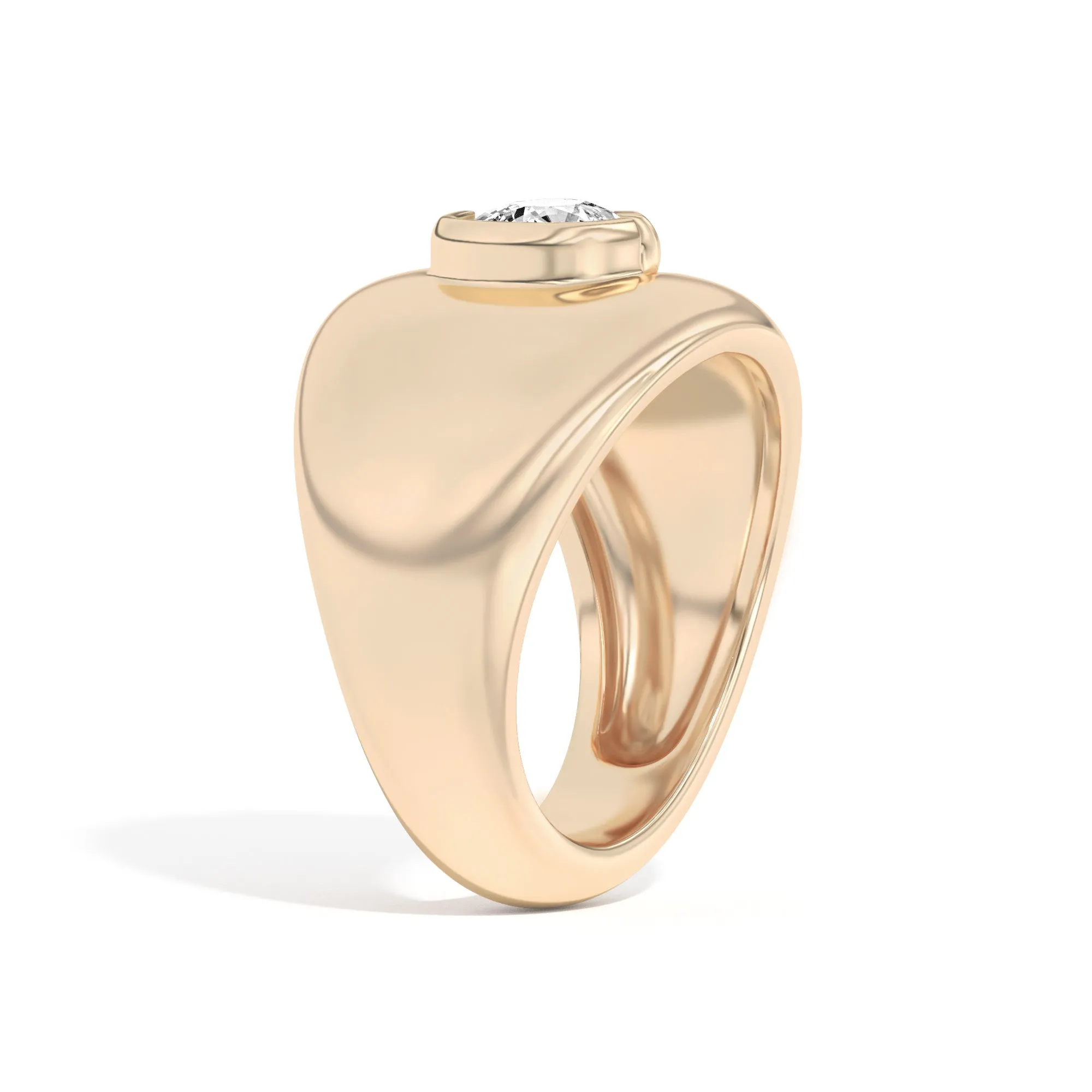 Ando Cushion Negative Space Bombe Ring