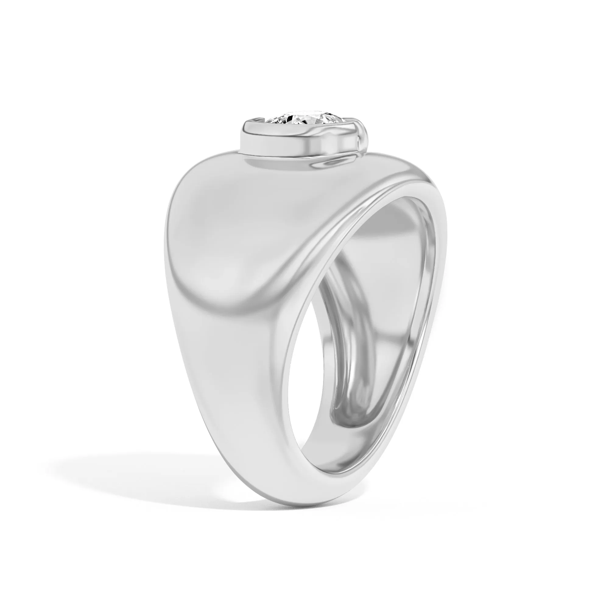 Ando Cushion Negative Space Bombe Ring