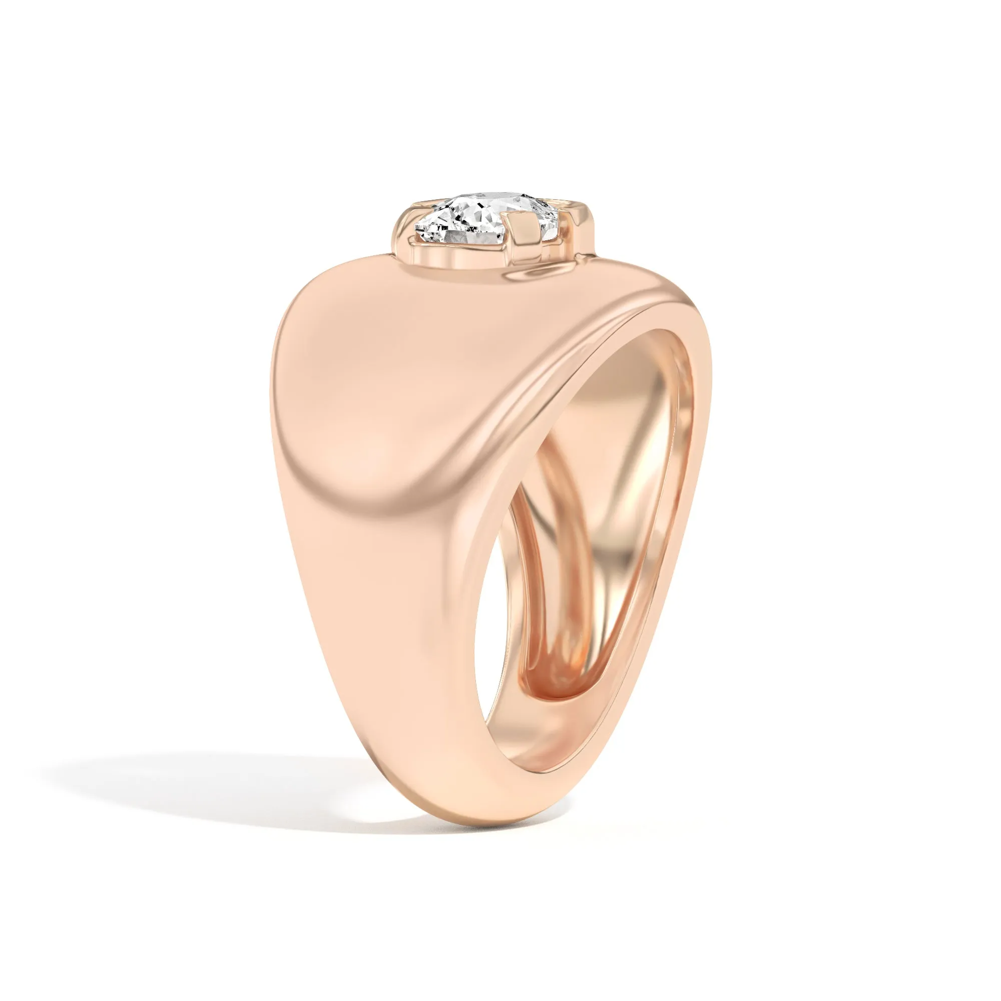 Ando Cushion Negative Space Bombe Ring