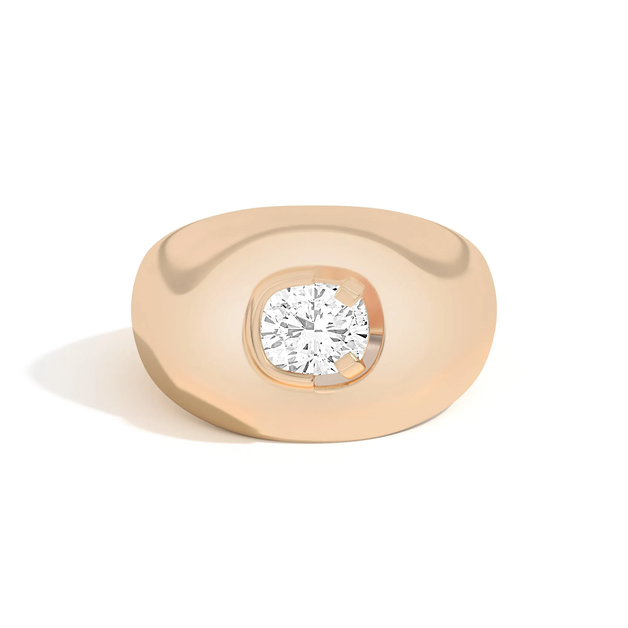 Ando Cushion Negative Space Bombe Ring