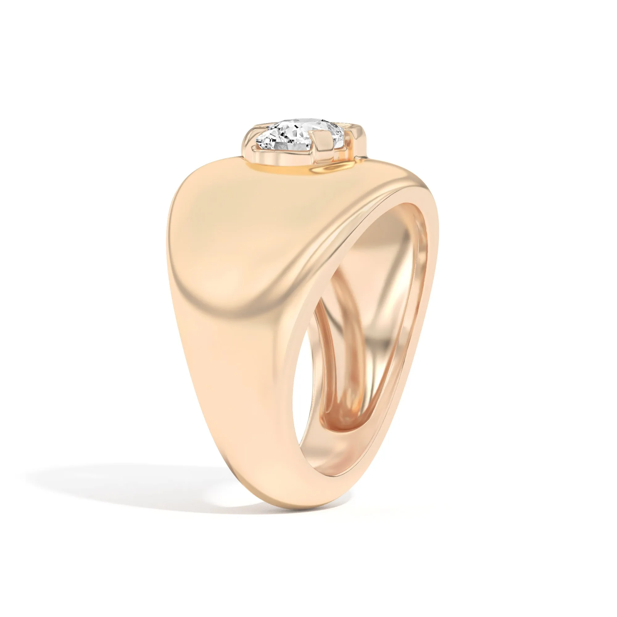 Ando Cushion Negative Space Bombe Ring