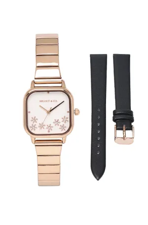 Annika Watch Set (Salmon & Black)