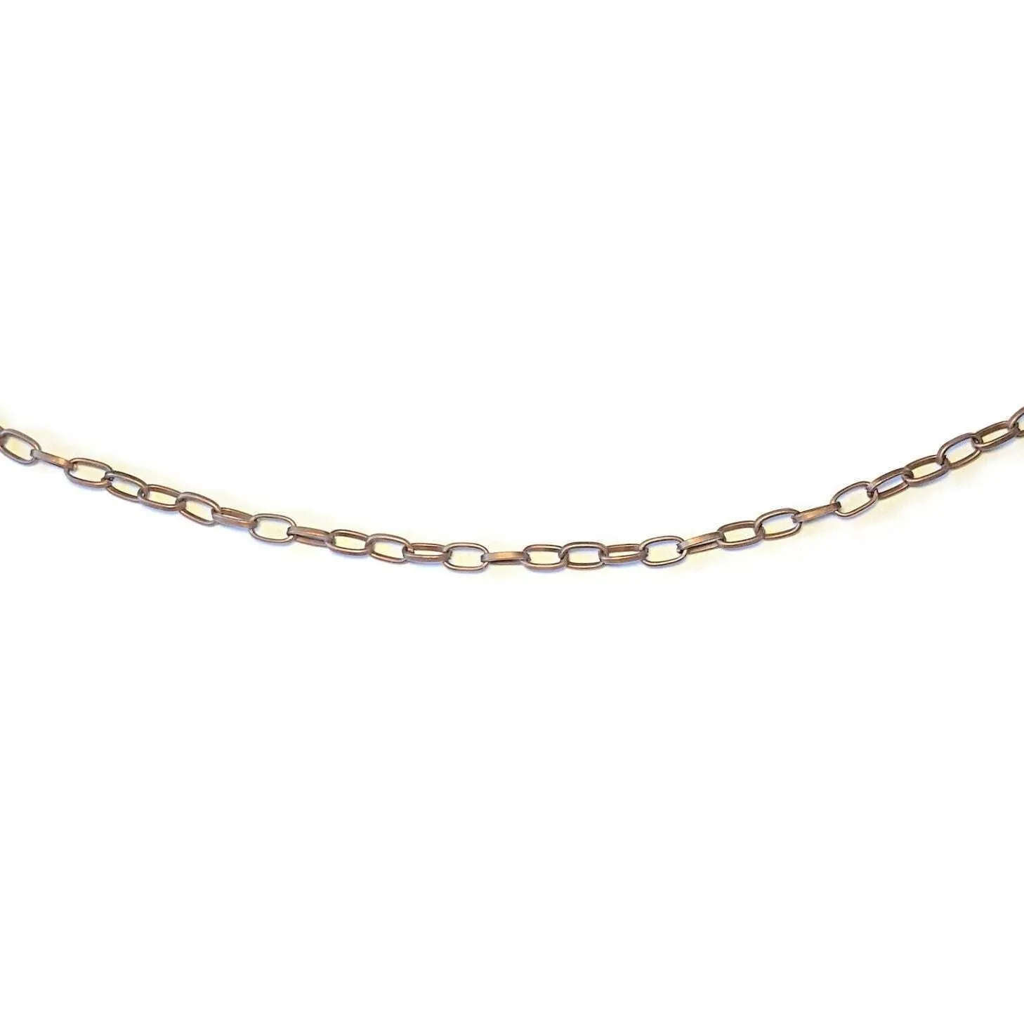 Antique Copper Steel Oval Link Charm Bracelet Base - D.I.Y. - BUILD YOUR CHARM BRACELET!