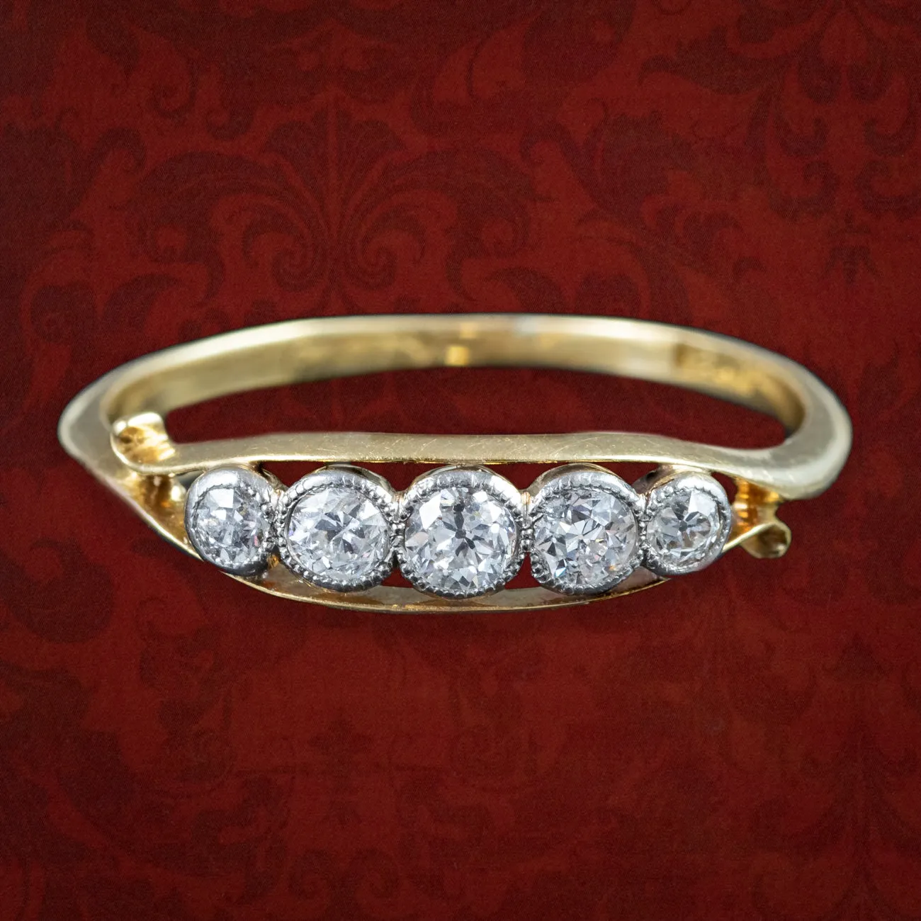 Antique Edwardian Diamond Five Stone Ring 0.36ct Total